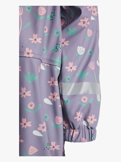 Petite Chérie Atelier Ally Foret Regndragt, Flowers Lavender Gray