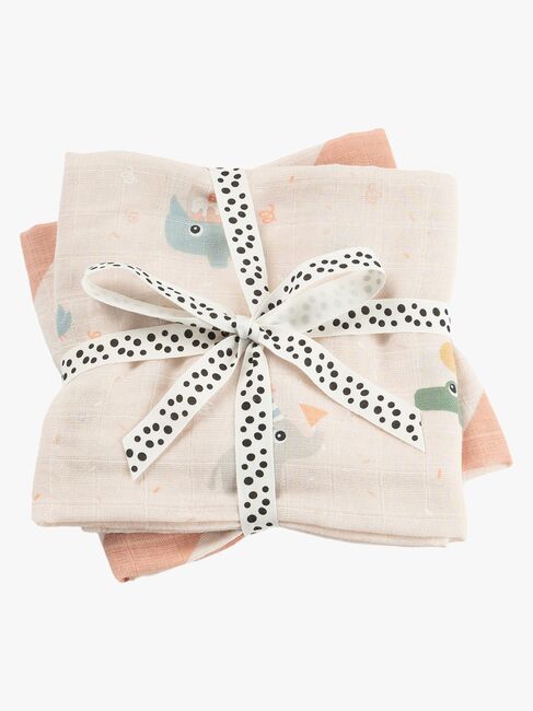 Done By Deer Celebration Musselin Tæppe 2-pak, Powder