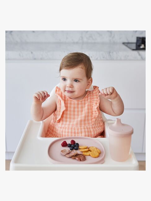 b.box Tallerken med Låg Silikone, Blush