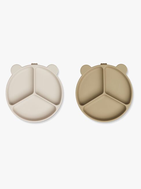 LIEWOOD Stacy Opdelt Tallerken 2-pak, Sandy/Oat