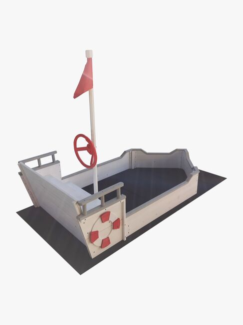 Woodlii Sandkasse i Træ Båd, Hvid