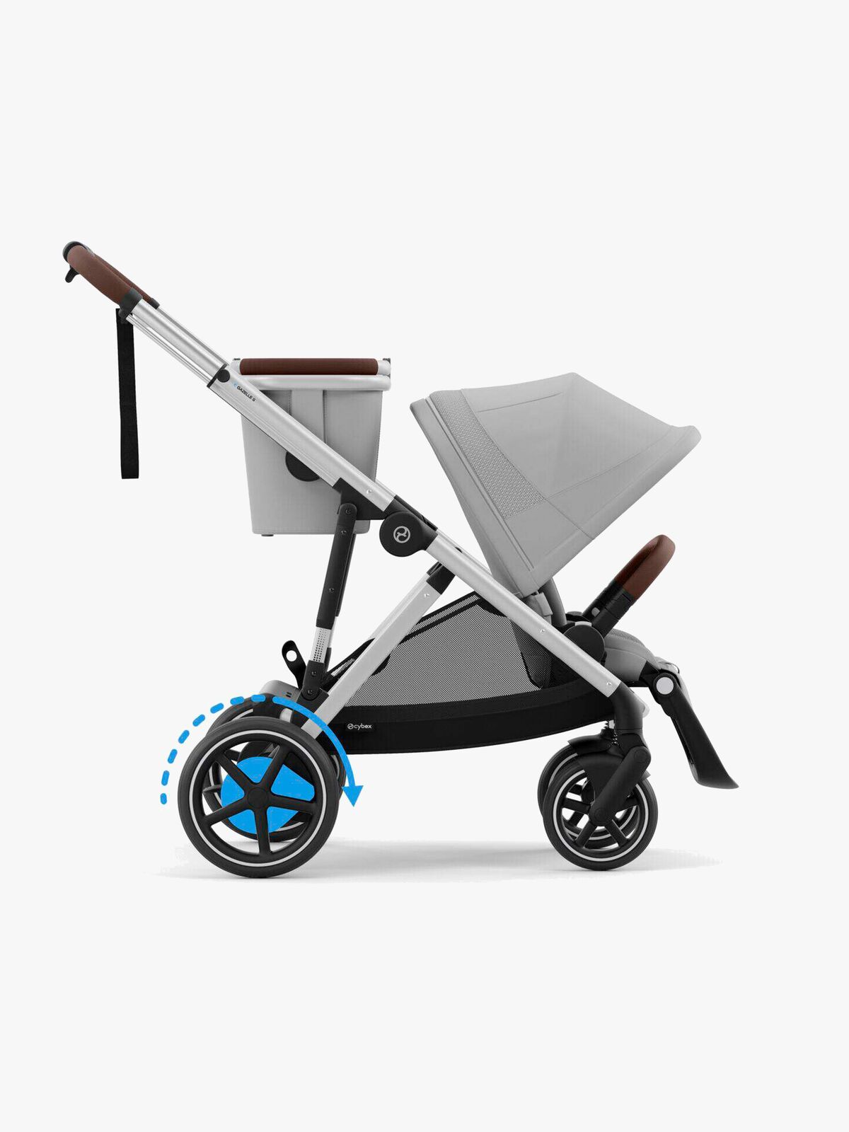 Cybex e-GAZELLE S Klapvogn, Stone Grey/Silver