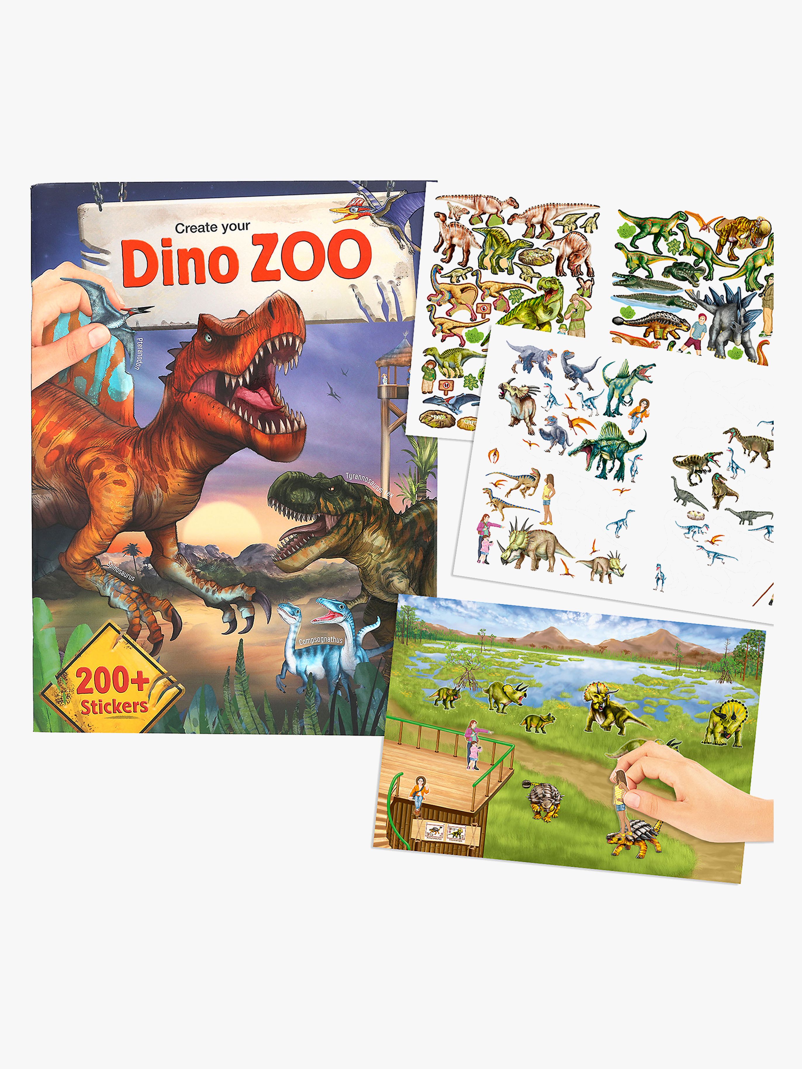 Dino World Klistermærkebog Create Your Dino Zoo