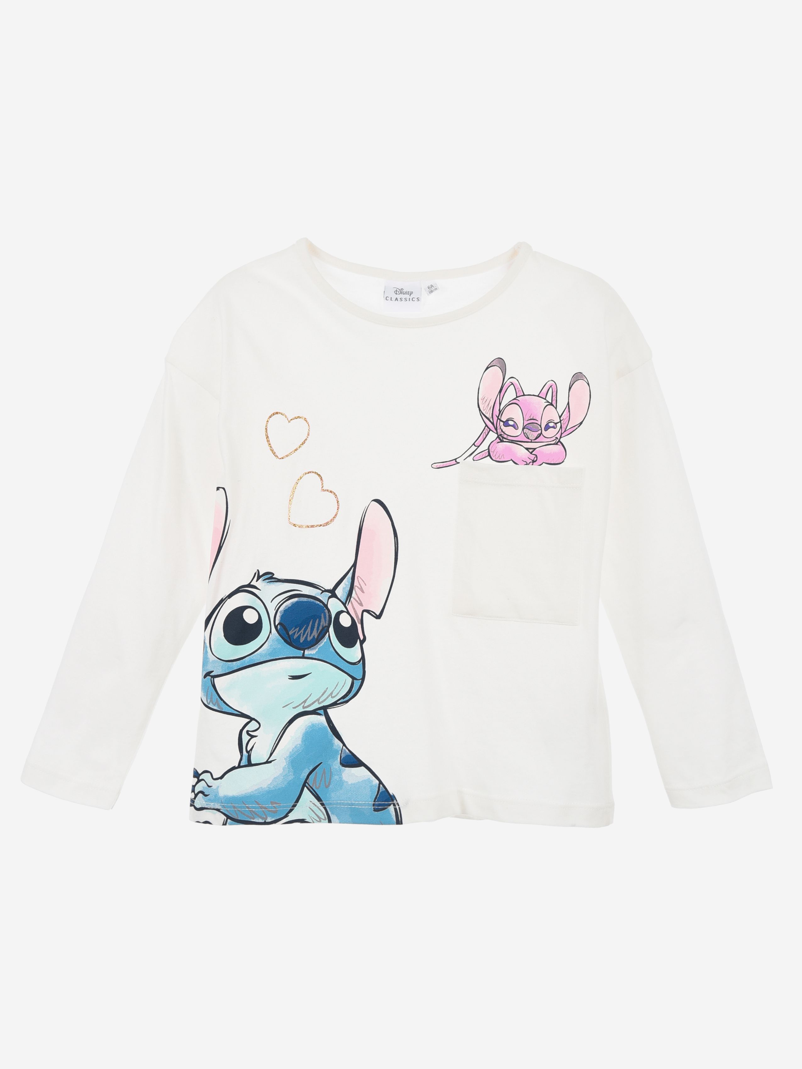 Disney Stitch T-shirt, Hvid, 98-104