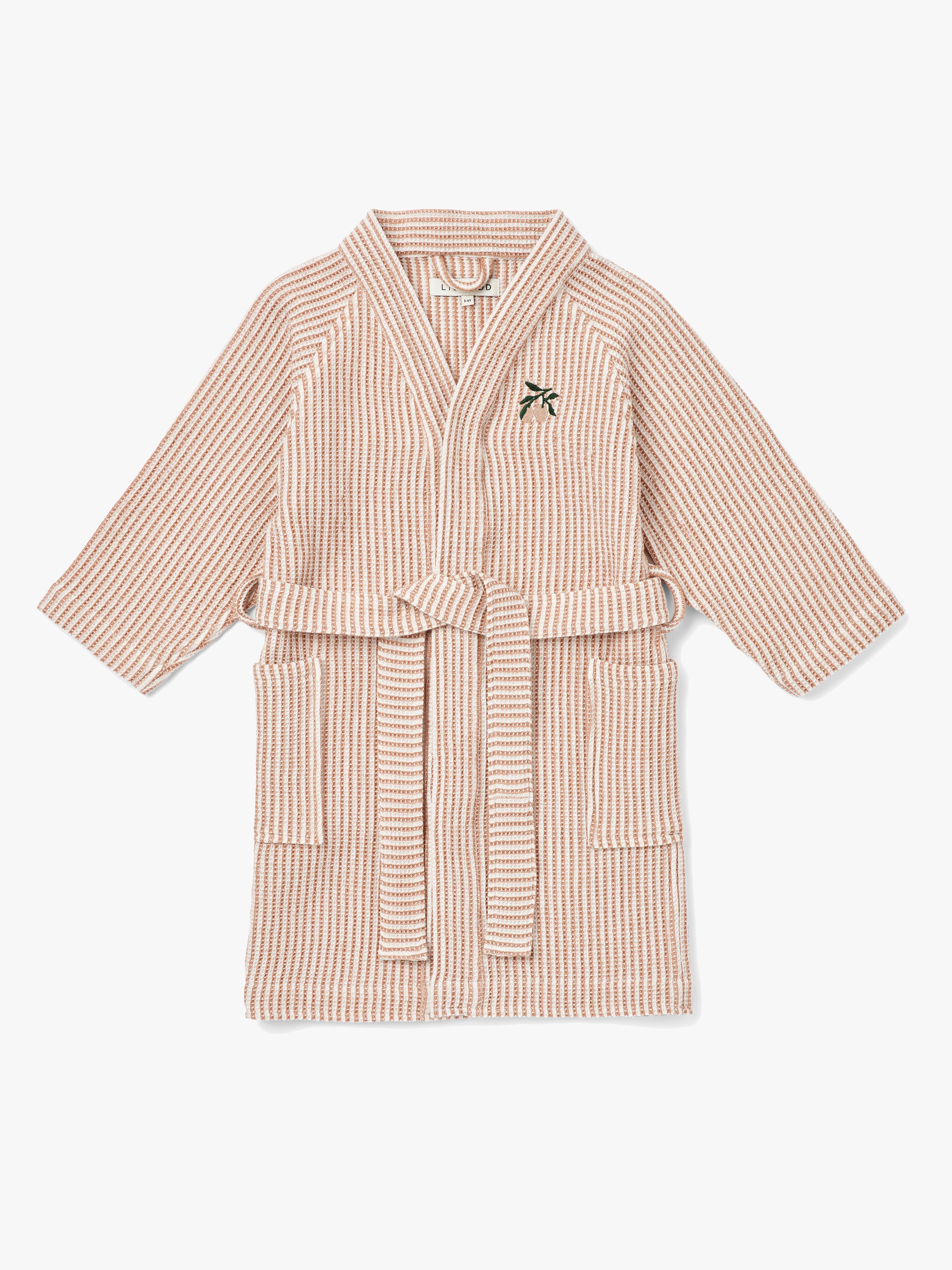 LIEWOOD Bertha Badekåbe Stripe, Tuscany Rose/Creme de la Creme, 1-2 år