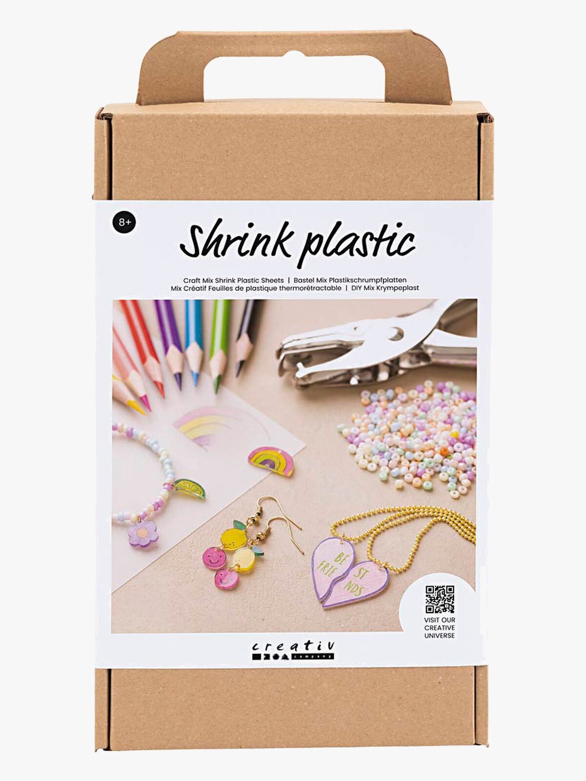 Creativ Company  Krympeplast DIY Sæt Øreringe og Halskæder