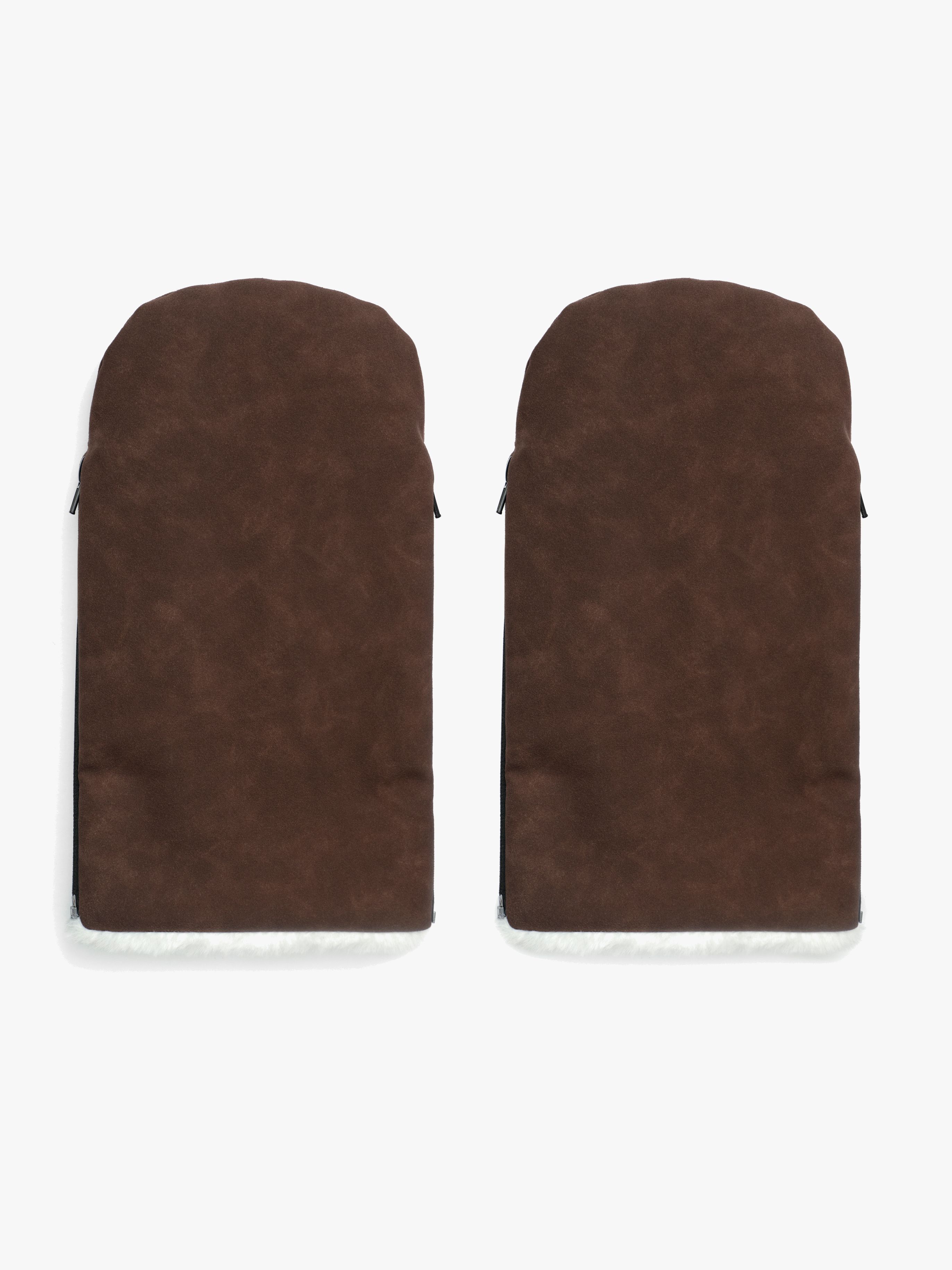 KONG.WALTHER Østerbro Faux Suede Håndvarmere, Chocolate Brown