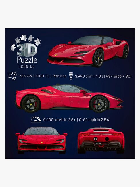 Ravensburger Iconics 3D-puslespil Ferrari SF 90 Stradale 163 Brikker