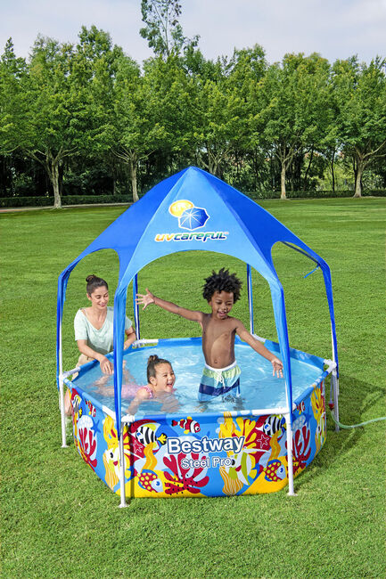 Bestway Steel Pro Børnebassin Splash-in-Shade Play