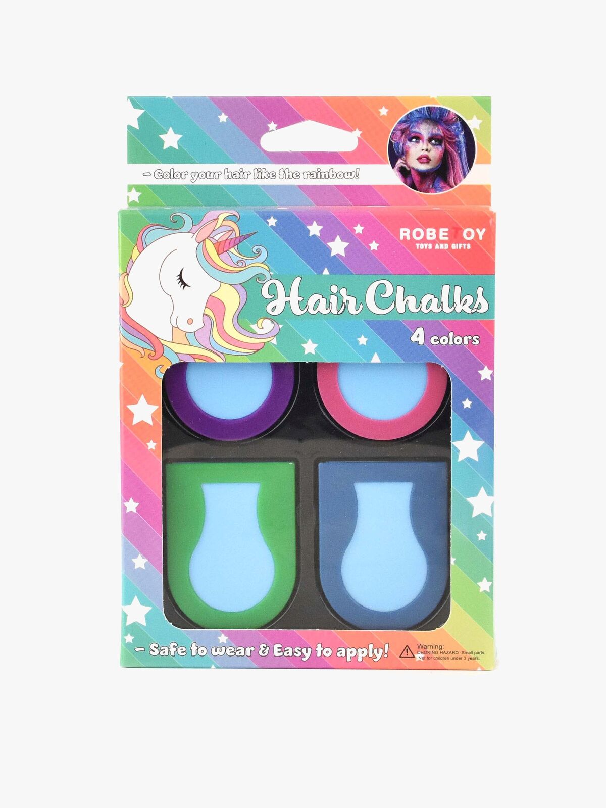 Robetoy Hårkridt 4 Farver