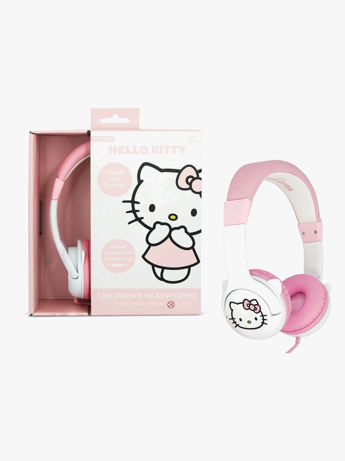 Hello Kitty Høretelefoner med Ører 85dB, Pink
