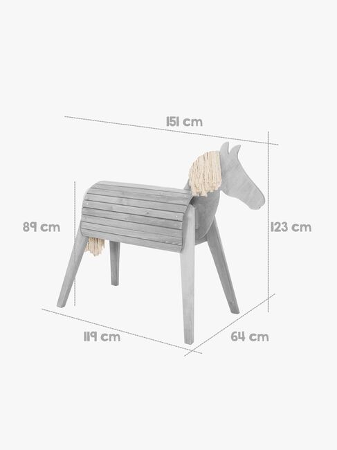 Roba Udendørslegehest 123 cm, Grå