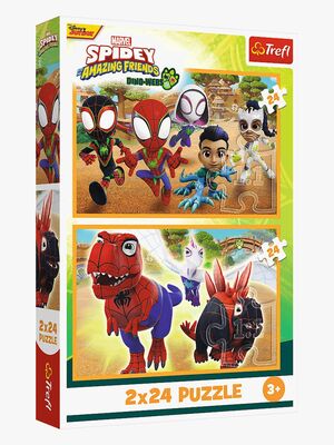 Trefl Spidey & Dinosaurs Puslespil 2x24 Brikker