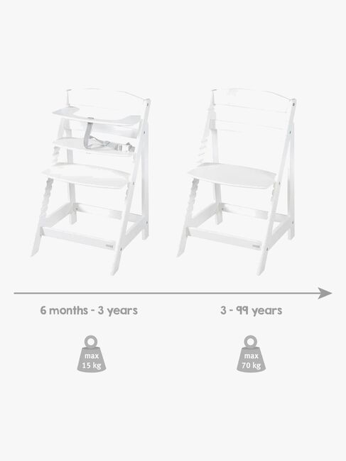 Roba Sit Up Flex Grow-Along Højstol, White