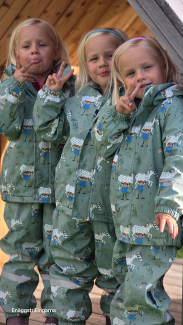 Geggamoja  Foret Regnsæt Pippi Langstrømpe, Grøn
