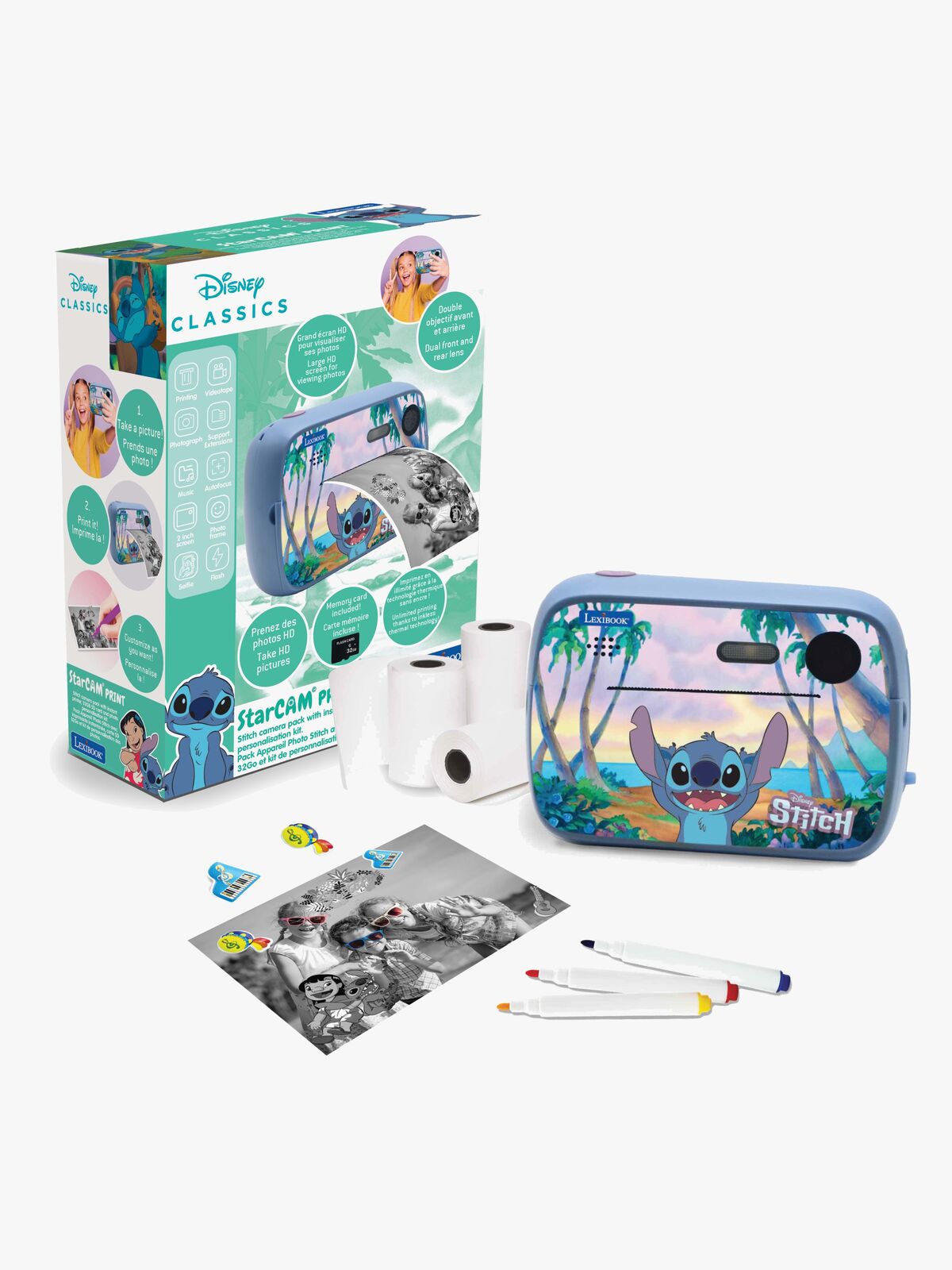 Lexibook Disney Stitch Polaroidkamera med Tilbehør