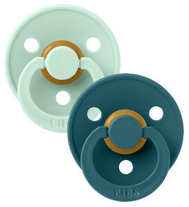 BIBS Sut Colour 2-pak Latex Størrelse 1, Nordic Mint/Forest Lake