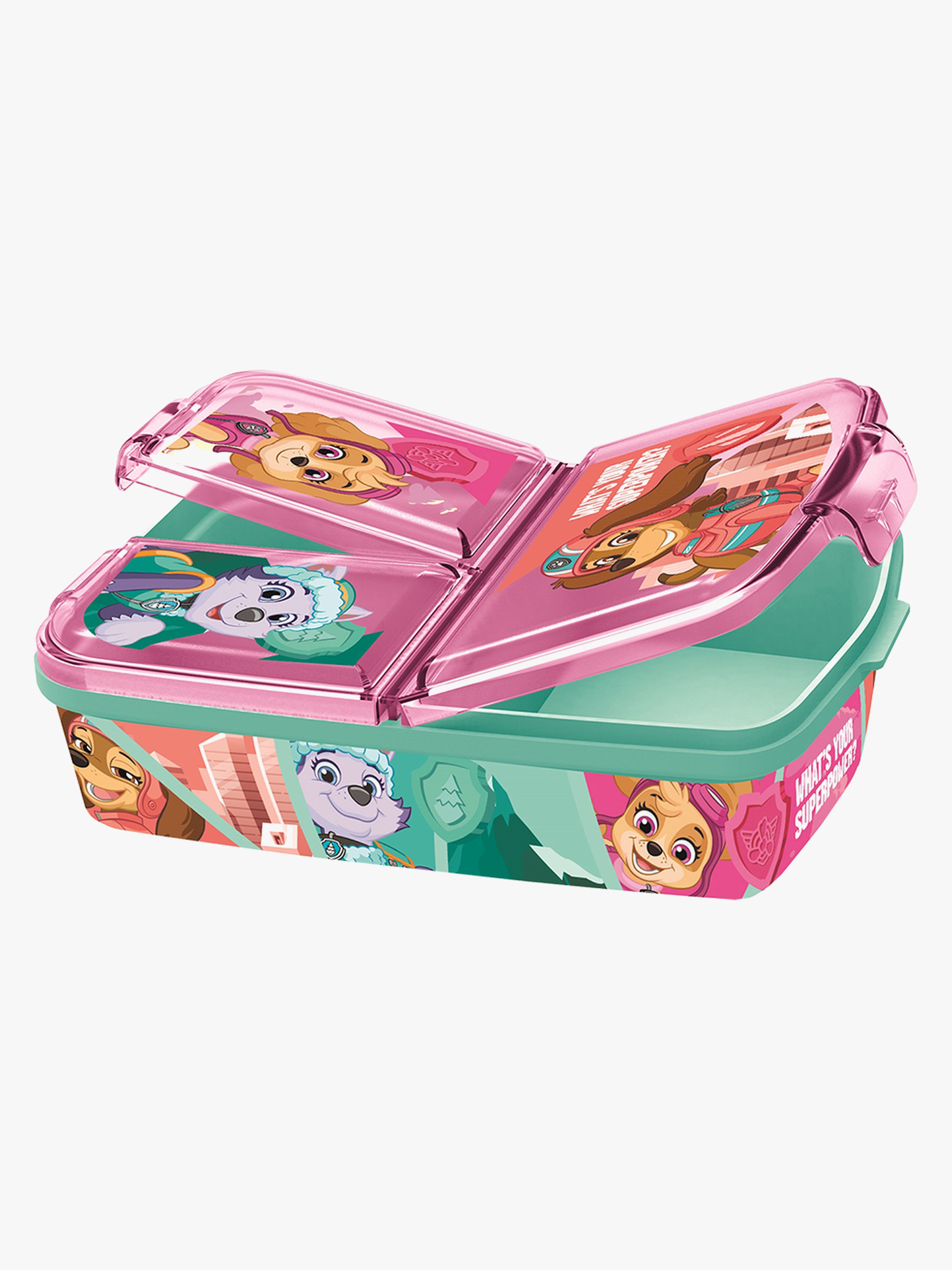 Paw Patrol Madkasse med Rum, Lyserød/Grøn