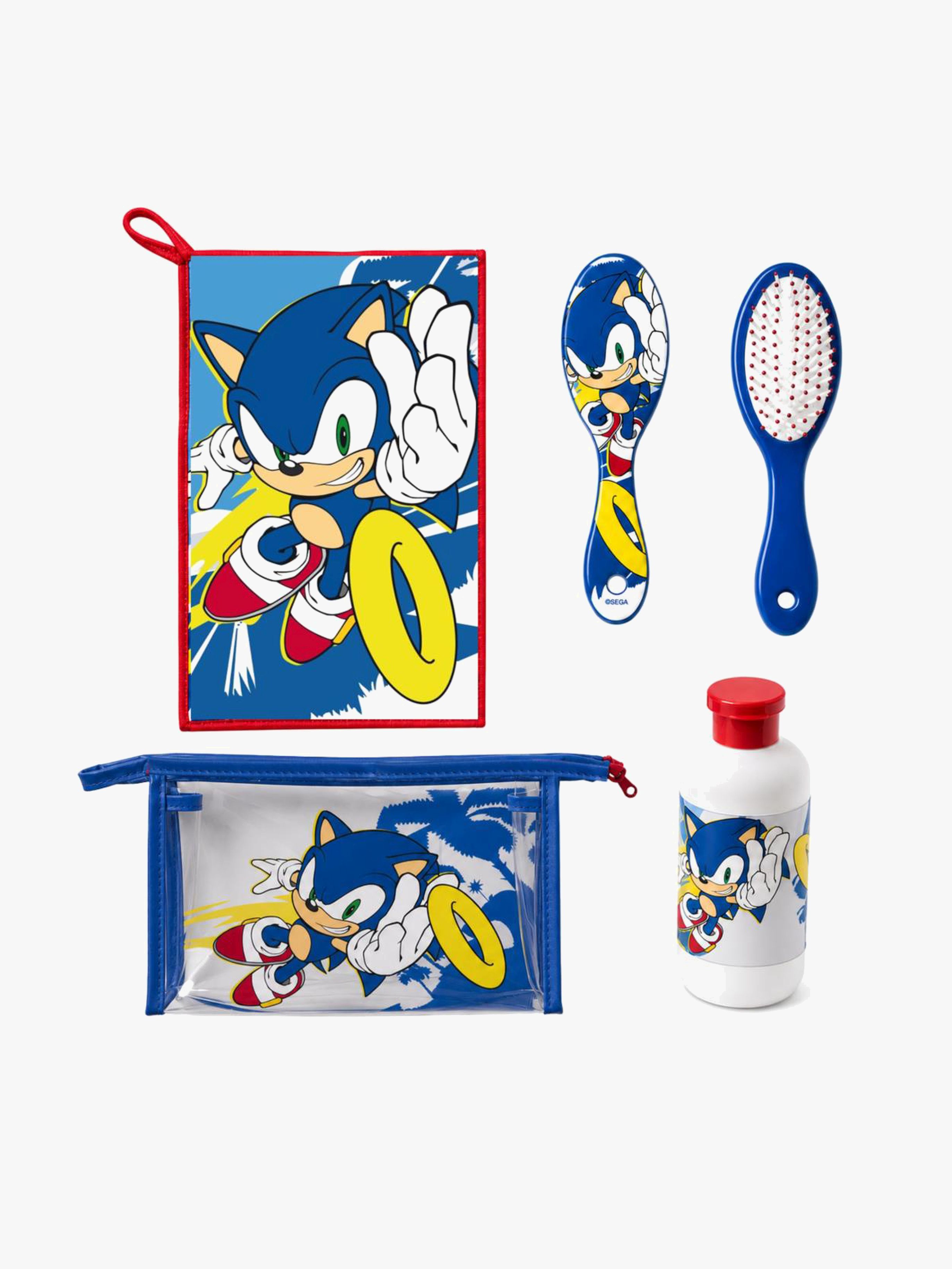 Sonic Toilettaske med Håndklæde Hårbørste &  Flaske