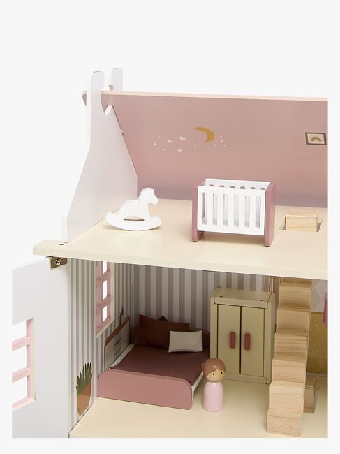 Alice & Fox Dukkehus med Møbel & 4 Dukker, Pink