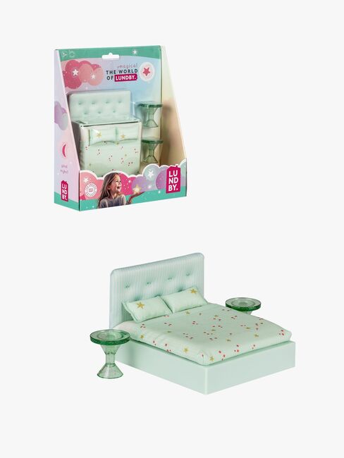 Lundby Dukkehustilbehør Seng Med Polstret Gavl 60-2107-00-1137_1.jpg