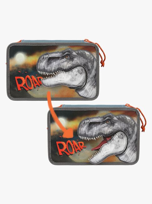 Dino World Roar Tredelt Penalhus, Grå