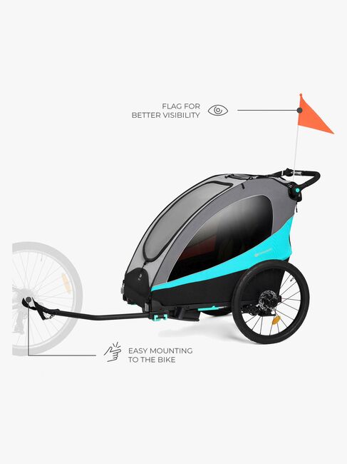 Kinderkraft Nava Cykelanhænger, Hawaiian Blue