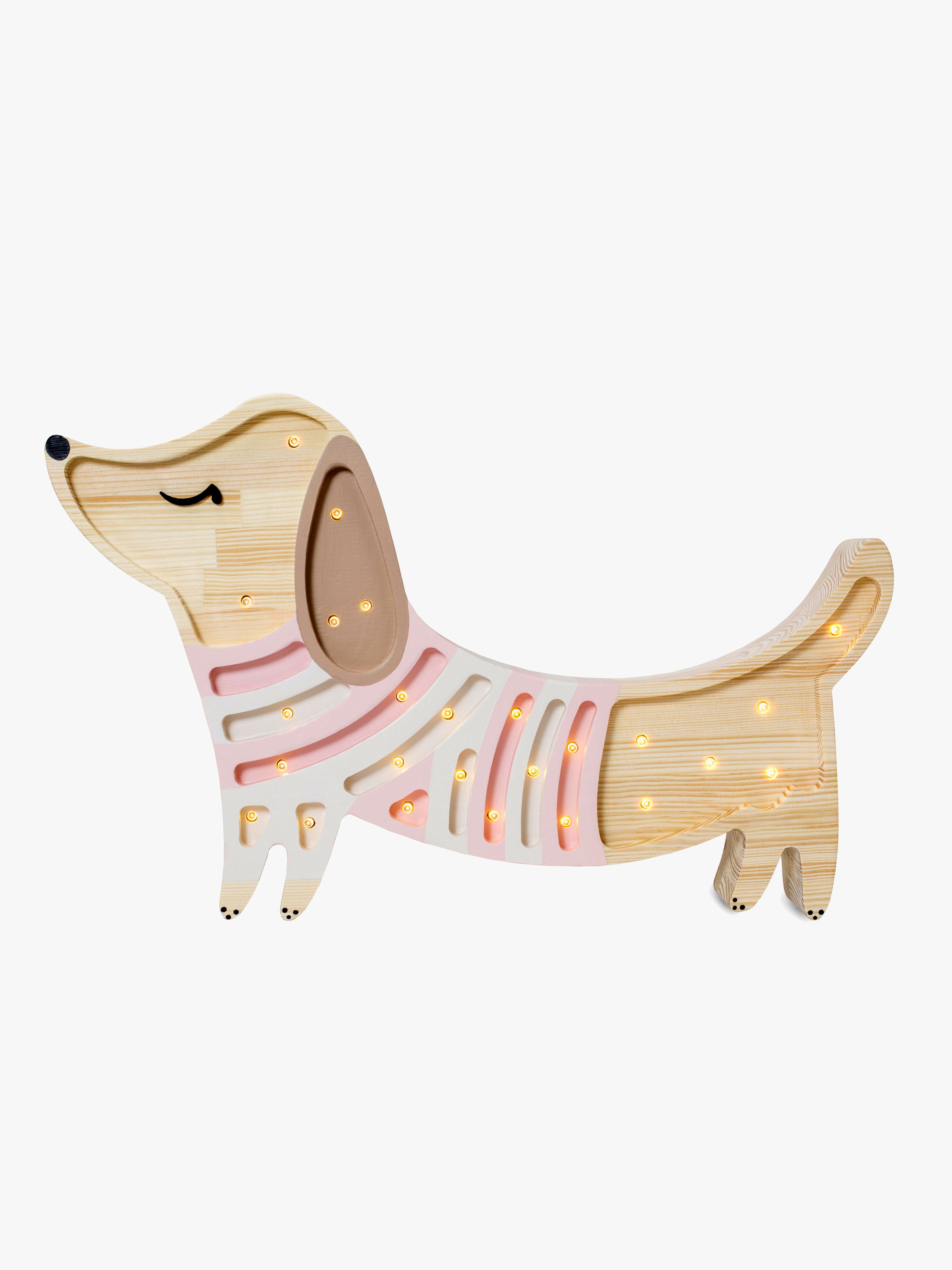 Little Lights Lampe Hundehvalp, Strawberry Cream, Børnelampe
