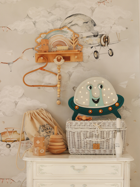 Little Lights Lampe UFO, Sølvfarvet