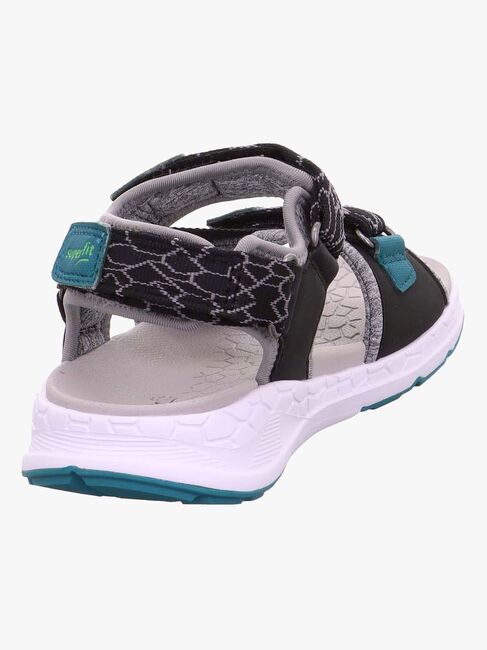 Superfit Criss Cross Sandal, Black/Green