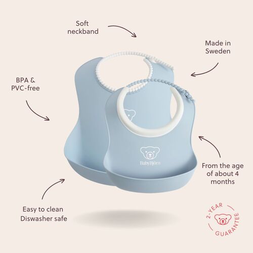 BabyBjörn Hagesmækssæt, Powder Blue