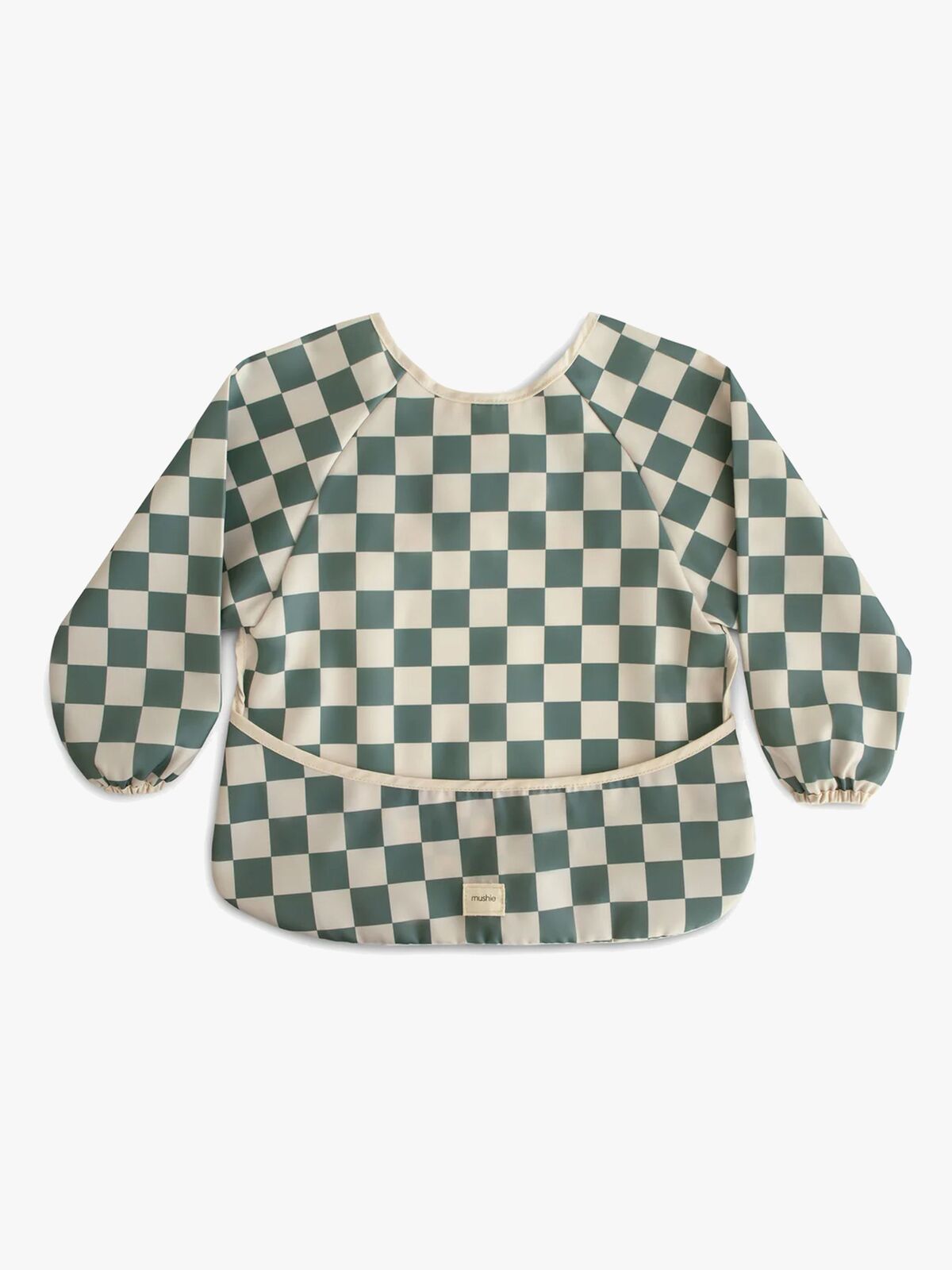 Mushie  Langærmet Hagesmæk, Olive Check