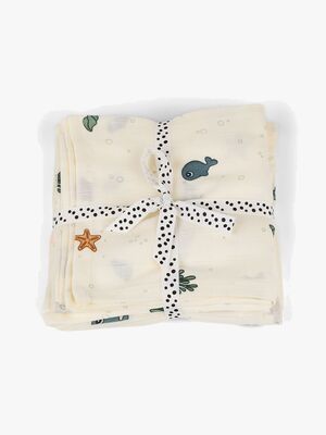 Done By Deer Stofble 2-pak Sea Friends, Beige