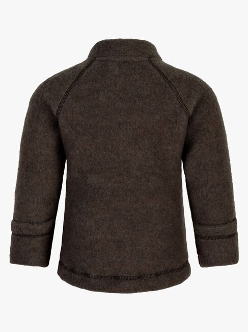 Mikk-Line Fleecetrøje Baby Merinould, Dark Brown Melange