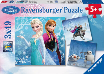 Ravensburger Disney Frozen Puslespil Vintereventyr 3x49 Brikker