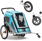 North 13.5 Speeder 2 Cykelanhænger Inkl. Stroller Wheel & Jogginghjul, Blue