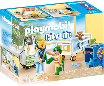 Playmobil 70192 City Life Patientværelse For Børn
