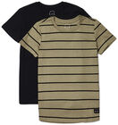 Luca & Lola Adelmo T-Shirt 2-pak, Black/Stripes