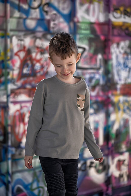 Luca & Lola Piero Langærmet T-Shirt, Khaki