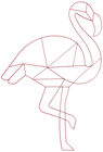 POPP Vægdekoration Flamingo, Rød