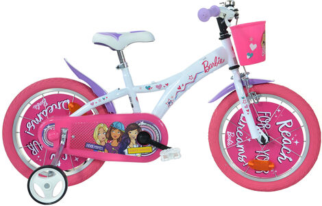 Barbie Cykel 12 tommer, Hvid/Lyserød