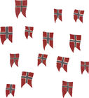 That's Mine Wallsticker Norsk Flag 14 stk.