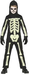 Fiestas Guirca Kostume Skelet Glow In The Dark