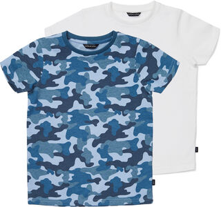 Luca & Lola San Marino T-Shirt 2-pak, Blue Camouflage/White