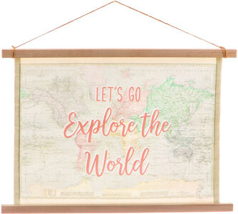 Sass & Belle World Explorer Hængende Verdenskort Canvas