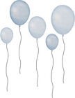 That's Mine Wallsticker Balloons 5-pak, Blå
