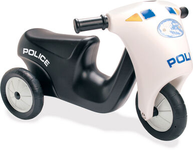 Dantoy Politi Motorcykel Gummihjul, Sort/Hvid