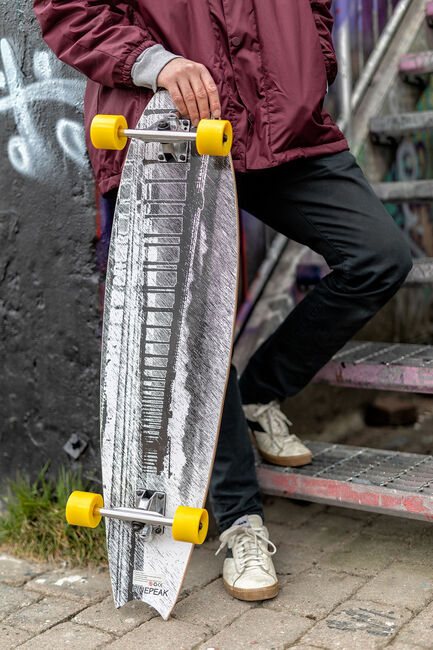 Impulse Longboard, Grå/Gul