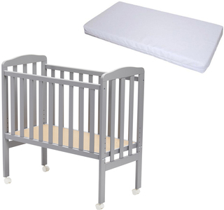 JLY Bedside Crib m. BabyDan Madras Comfort 40x84, Grå