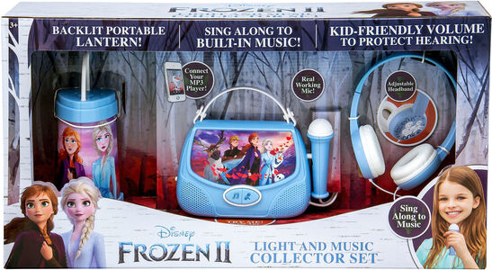 Disney Frozen 2 Gavesæt m. Karaokemaskine, Høretelefoner & Natlampe